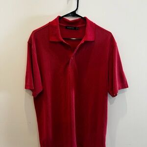 Bugatchi Classic Red Polo Shirt Oooh Performance